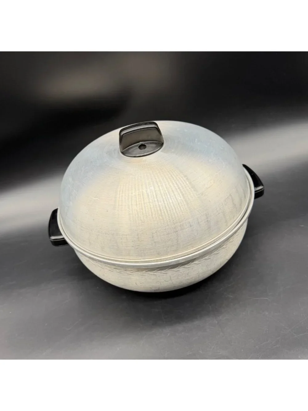 Vintage Bun Warmer West Bend USA Aluminum 1950s Serving Dish 3 Piece Retro